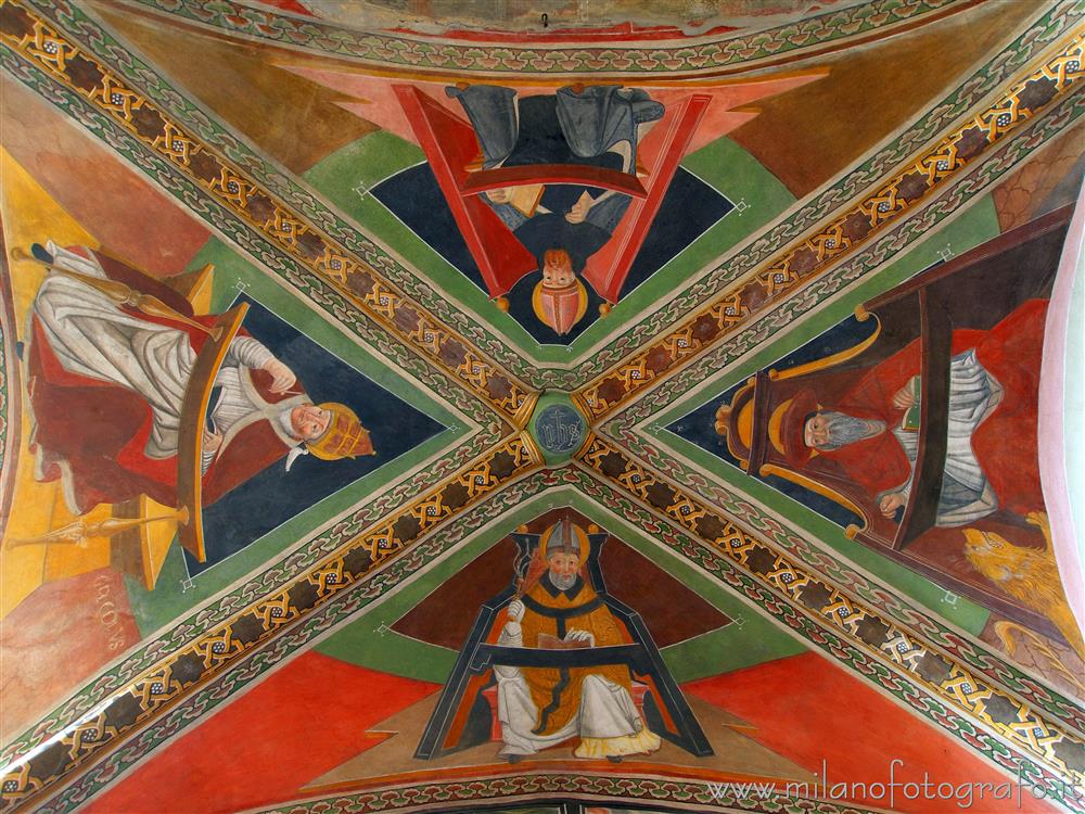Candelo (Biella, Italy) - Fresco of the Doctors of the Church in the Church of Santa Maria Maggiore